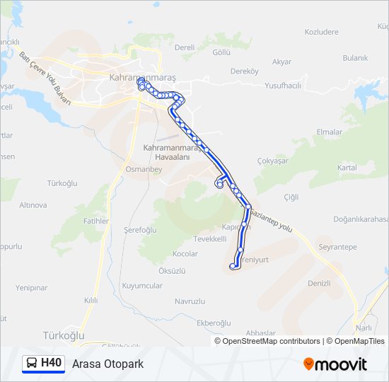 H40 bus Line Map