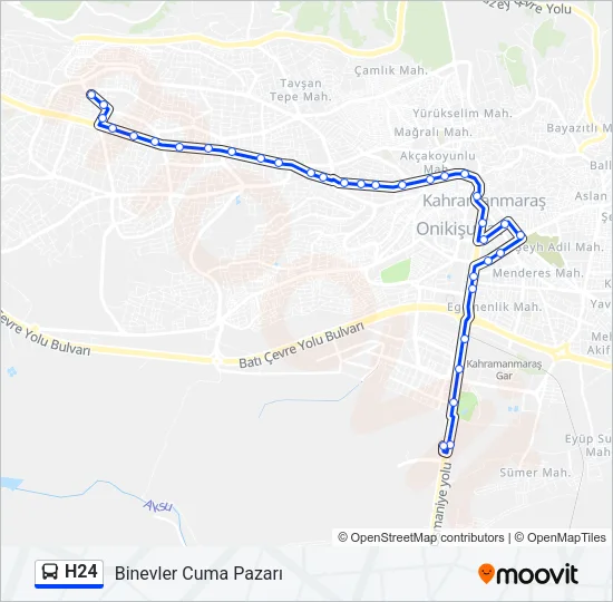 H24 Bus Line Map