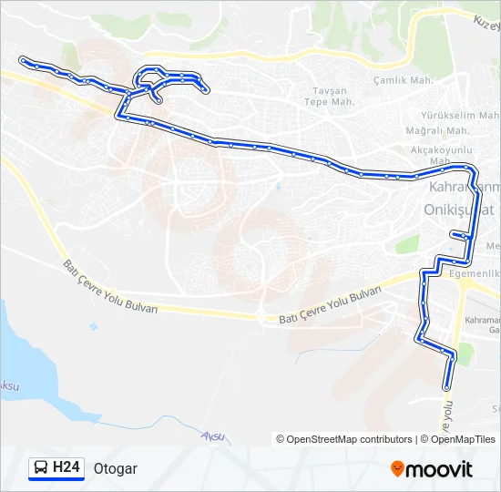 H24 Bus Line Map