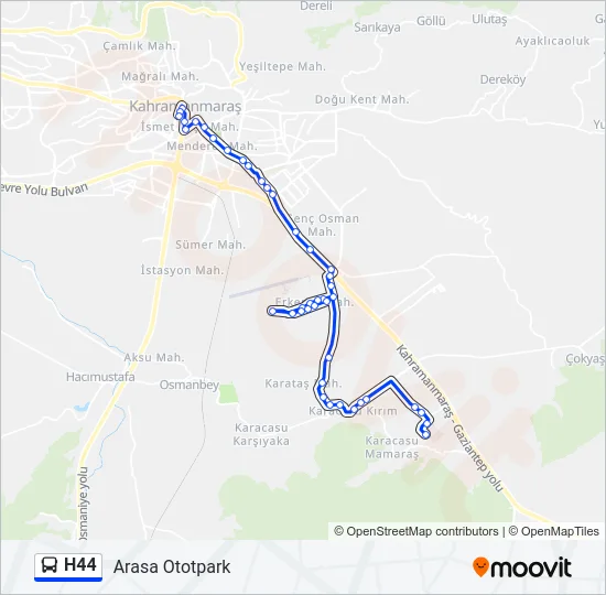 H44 Bus Line Map