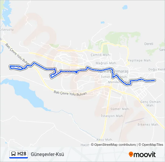H28 Bus Line Map