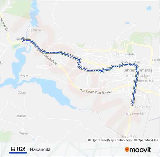 H26 Bus Line Map