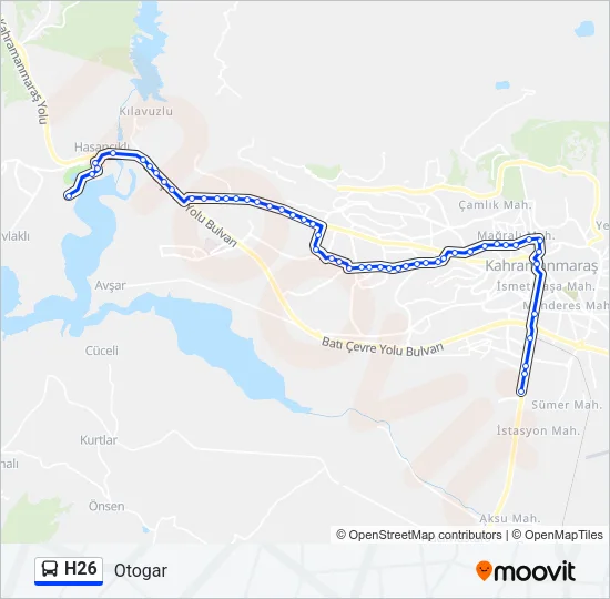 H26 Bus Line Map