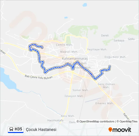 H35 Bus Line Map