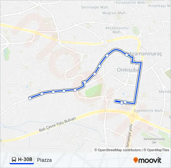 H-30B Bus Line Map