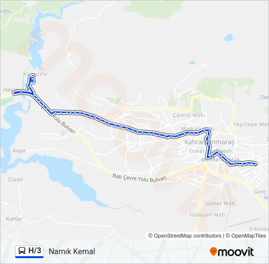 H/3 Bus Line Map