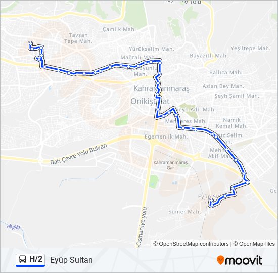 H/2 bus Line Map