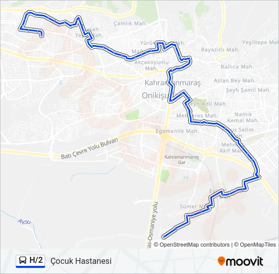 H/2 Bus Line Map