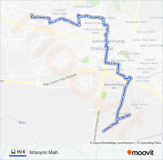 H/4 Bus Line Map