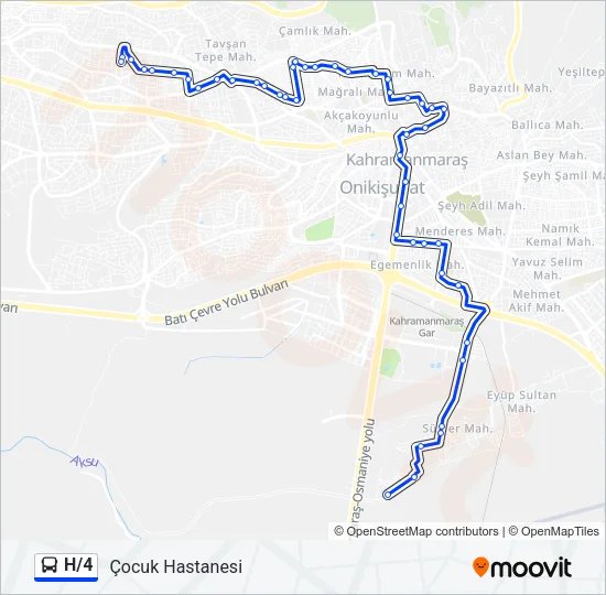 H/4 Bus Line Map