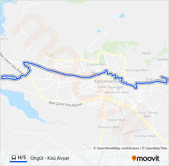 H/5 Bus Line Map