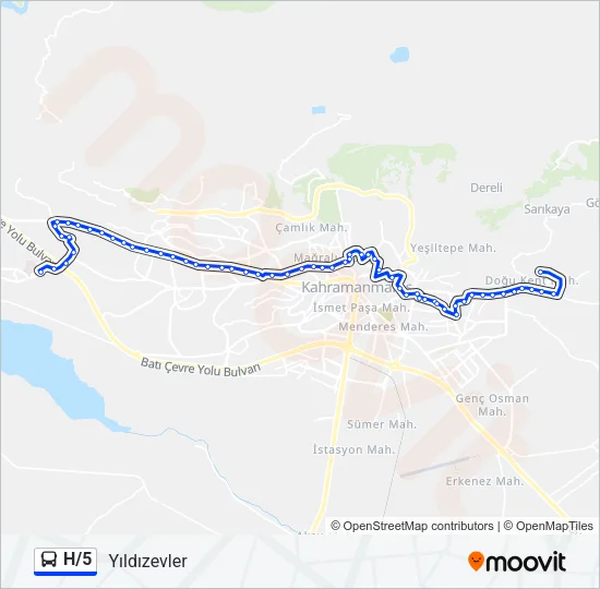 H/5 Bus Line Map