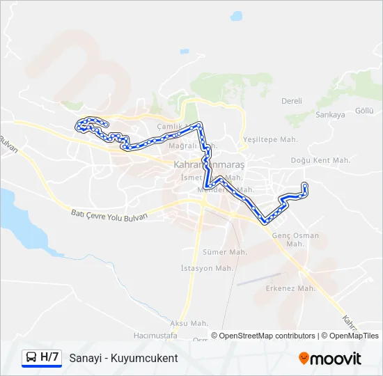 H/7 Bus Line Map