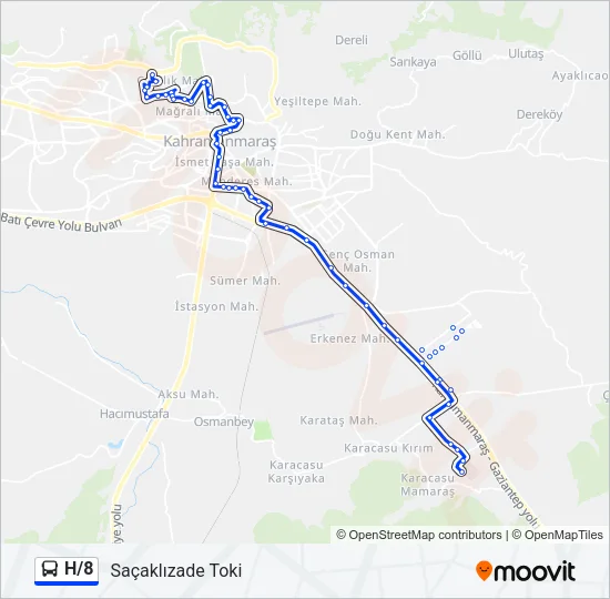 H/8 Bus Line Map