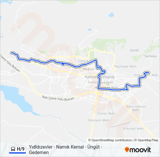 H/9 Bus Line Map