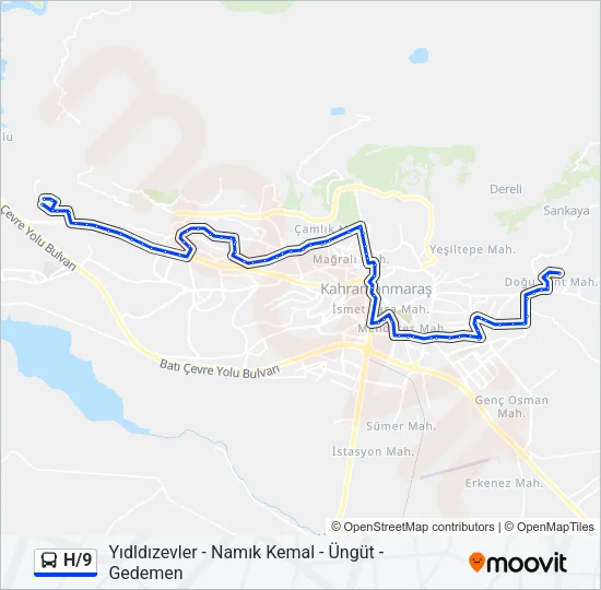H/9 Bus Line Map
