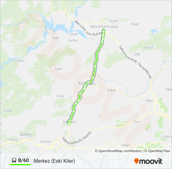 B/60 Bus Line Map