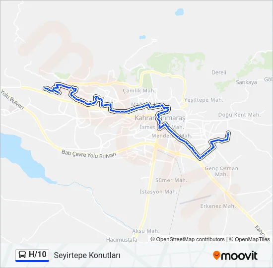 H/10 Bus Line Map