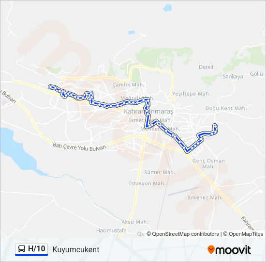 H/10 Bus Line Map