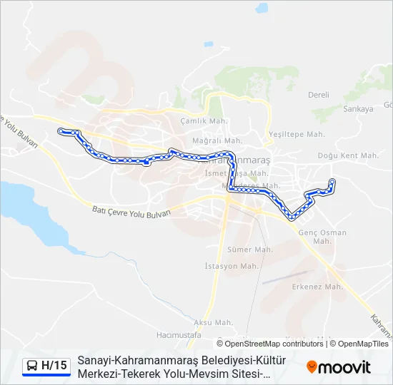 H/15 Bus Line Map