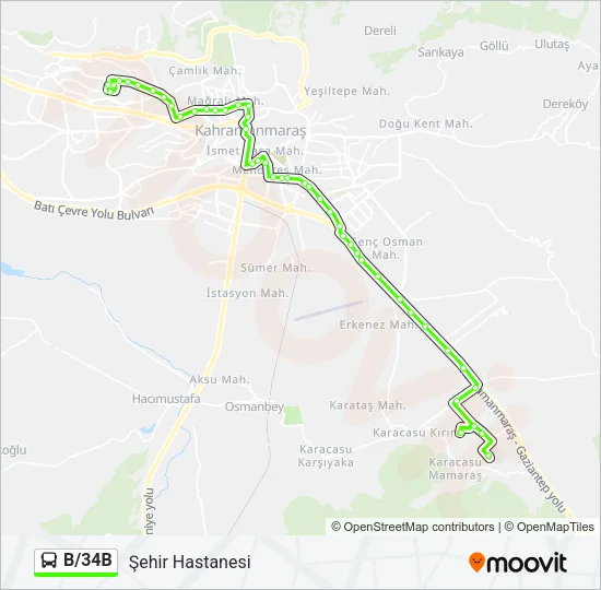 B/34B Bus Line Map
