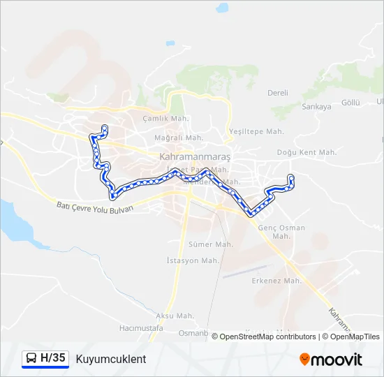 H/35 Bus Line Map