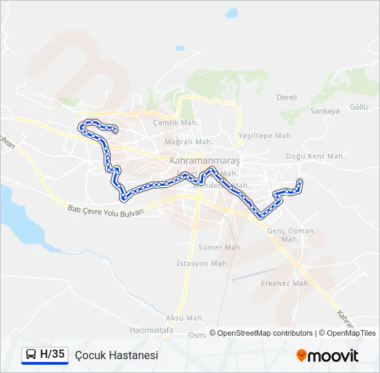 H/35 Bus Line Map