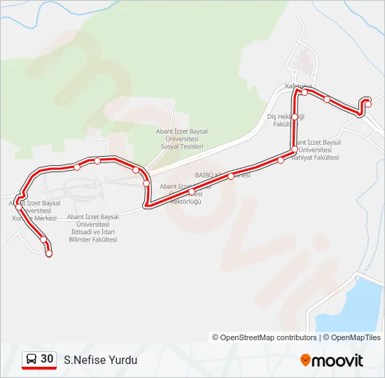 30 Bus Line Map