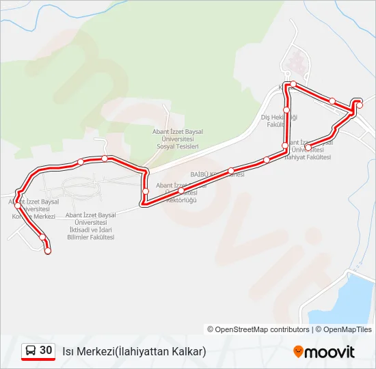 30 Bus Line Map