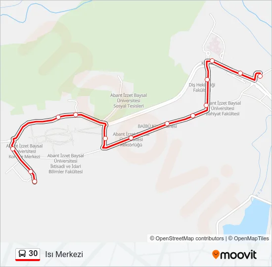 30 Bus Line Map