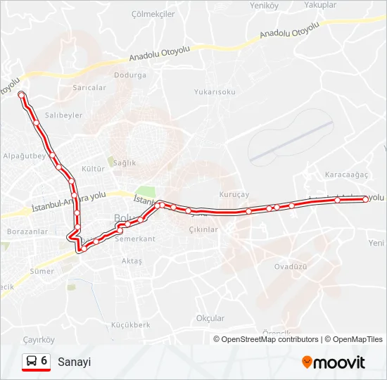 6 Bus Line Map