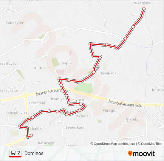 2 Bus Line Map