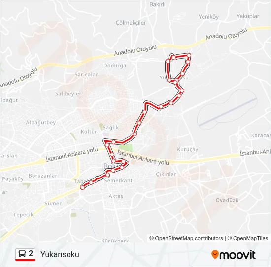 2 Bus Line Map