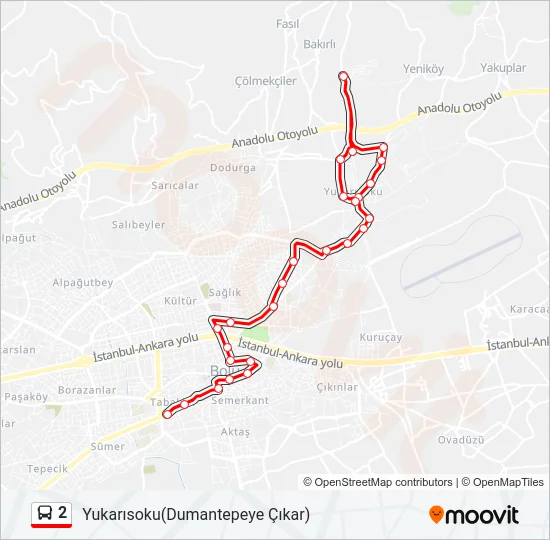 2 Bus Line Map