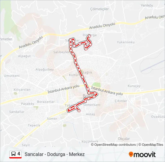 4 Bus Line Map