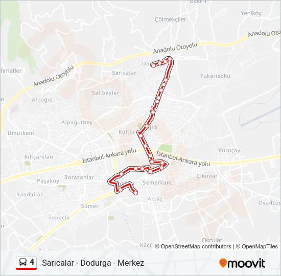 4 Bus Line Map