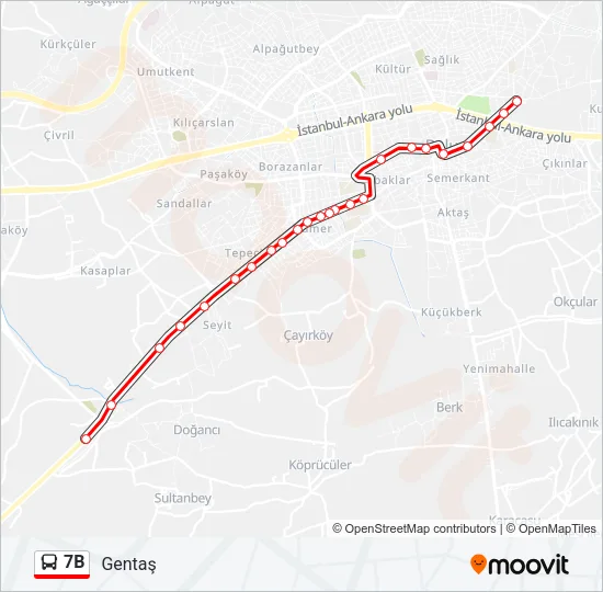 7B Bus Line Map