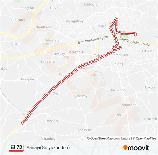 7B Bus Line Map