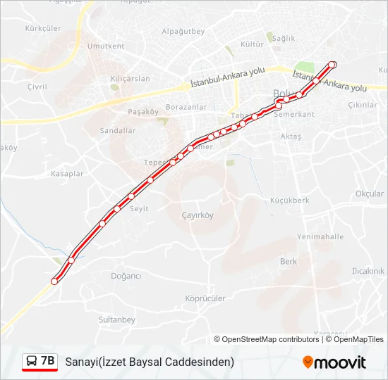 7B Bus Line Map