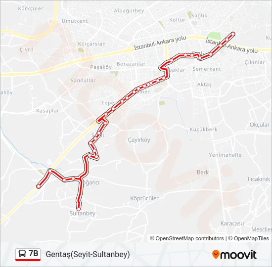 7B Bus Line Map
