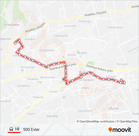 10 Bus Line Map