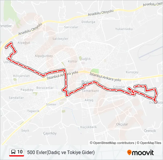10 Bus Line Map