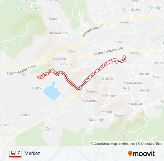 7 Bus Line Map