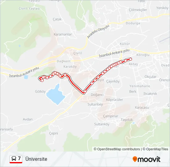 7 Bus Line Map