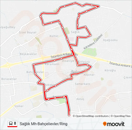 8 Bus Line Map