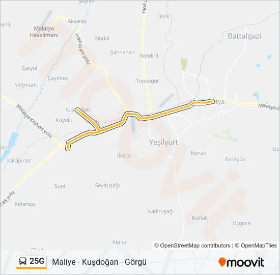 25G Bus Line Map