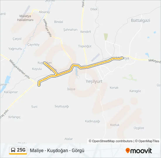25G Bus Line Map