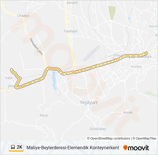 2K Bus Line Map