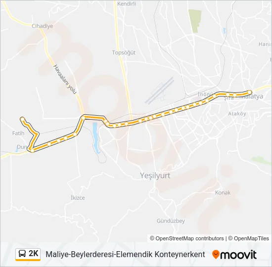 2K Bus Line Map