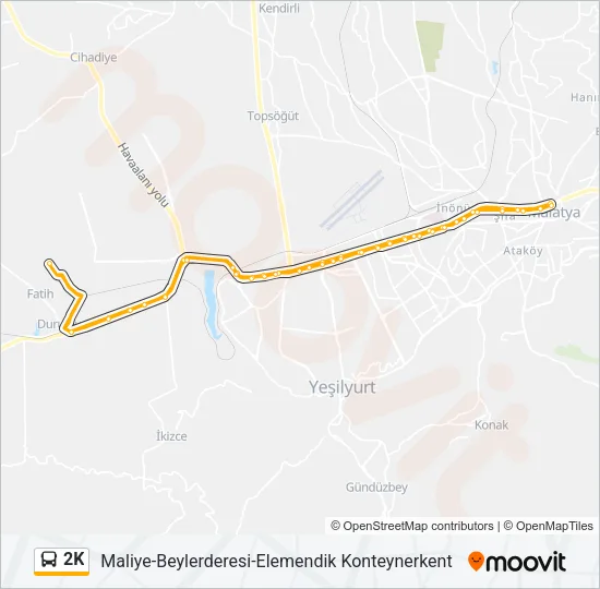 2K Bus Line Map